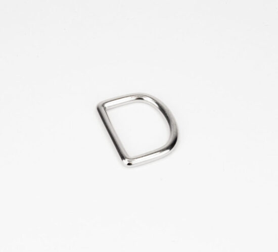 #452 Solid Brass Casted D-Ring 1 1/4" - Solid Brass Nickel