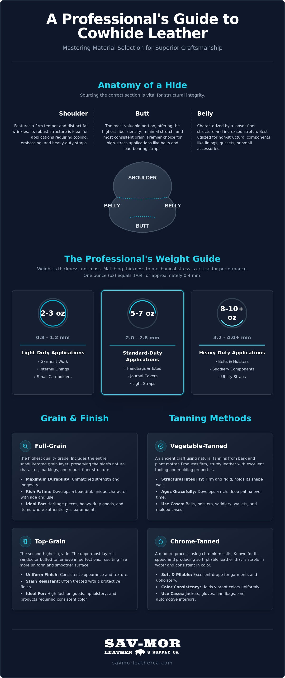 The Professional Guide to Cowhide Leather: Selection, Tanning, and Craftsmanship